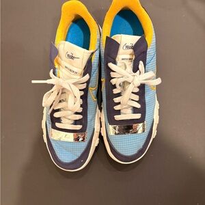 Nike Blue and Yellow Athletic Shoes